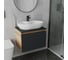 Комплект для ванной Bauedge 3 предмета (тумба подвесная Bau Blackwood 60 графит + раковина BAU 60x42, с отв. под см-ль, смеситель Cerama Black, черный) BD2706 4
