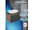 Комплект для ванной Bauedge 3 предмета (тумба подвесная Bau Blackwood 60 графит + раковина BAU 60x42, с отв. под см-ль, смеситель Cerama Black, черный) BD2706 5