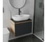 Комплект для ванной Bauedge 3 предмета (тумба подвесная Bau Blackwood 60 графит + раковина BAU 60x42, с отв. под см-ль, смеситель Dream Black, черный) BD2696 5