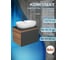 Комплект для ванной Bauedge 3 предмета (тумба подвесная Bau Blackwood 60 графит + раковина BAU 60x42, с отв. под см-ль, смеситель Dream Black, черный) BD2696 6