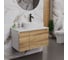 Комплект для ванной Bauedge 3 предмета (тумба подвесная Bau Blackwood 80 + раковина BAU 51x41, с отв. под см-ль, смеситель Dream Black, черный) BD2593 5