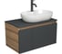 Комплект для ванной Bauedge 3 предмета (тумба подвесная Bau Blackwood 80 графит + раковина BAU 60x42, с отв. под см-ль, смеситель Dream Black, черный) BD2773 1