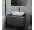 Комплект для ванной Bauedge 3 предмета (тумба подвесная Bau Blackwood 80 графит + раковина BAU 60x42, с отв. под см-ль, смеситель Dream Black, черный) BD2773 4