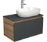 Комплект для ванной Bauedge 3 предмета (тумба подвесная Bau Blackwood 80 графит + раковина BAU 59x40, смеситель высокий Hotel Still, нерж. сталь) BD2729 1
