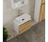 Комплект для ванной Bauedge 4 предмета (тумба Bau Dream 50 + раковина чаша BAU 47x24, белая + смеситель Hotel Still, выпуск клик-клак, черный) BD1605 2