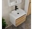 Комплект для ванной Bauedge 4 предмета (тумба Bau Dream 60 + раковина BAU 48x37, с отв. под смеситель + смеситель Hotel Black, выпуск клик-клак, черный) BD1873 2