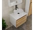 Комплект для ванной Bauedge 4 предмета (тумба Bau Dream 60 + раковина BAU D40, с отв. под смеситель + смеситель Dream Black, выпуск клик-клак, черный) BD1862 2