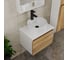 Комплект для ванной Bauedge 4 предмета (тумба Bau Dream 60 + раковина BAU D40, с отв. под смеситель + смеситель Hotel Black, выпуск клик-клак, черный) BD1859 2