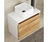 Тумба с раковиной и выпуском Bauedge (тумба Bau Dream Blackwood 50, умывальник BAU Mini 24x24, выпуск клик клак, черный) BD1529 2