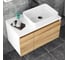 Тумба с раковиной и выпуском Bauedge (тумба Bau Dream Blackwood 80, умывальник BAU Hotel 48x37, выпуск клик клак, черный) BD1565 2
