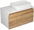 Тумба с раковиной и выпуском Bauedge (тумба Bau Dream Blackwood 80, умывальник BAU Hotel 48x37, выпуск клик клак, черный) BD1565 3