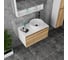 Тумба с раковиной и выпуском Bauedge (тумба Bau Dream Blackwood 80, умывальник BAU Dream круглая D41, выпуск клик клак, черный) BD1583 5