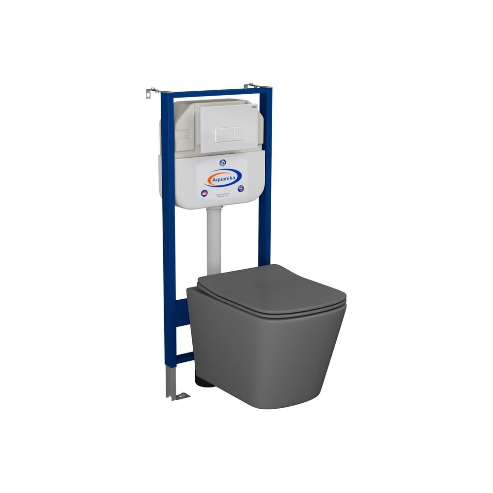 Комплект Bauedge BAU 6 в 1: инсталляция BAU Aquanika, унитаз подвесной ...
