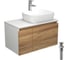 Комплект для ванной Bauedge 4 предмета (тумба Bau Dream 80 + раковина BAU Stil Pro Pro 50x40, белая + смеситель Hotel Still, выпуск клик-клак, хром) BD2466 1