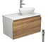 Комплект для ванной Bauedge 4 предмета (тумба Bau Dream 80 + раковина овальная BAU 41x33, белая + смеситель Hotel Still, выпуск клик-клак, белый) BD1817 1