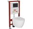 Комплект Bauedge BAU 6 в 1: инсталляция BAU PRO, унитаз подвесной безободковый Bau Dream 49,5x36, сиденье дюропласт микролифт, клавиша из стекла BAU Dream, черная Q111300-BL0001-Q00011 1