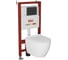 Комплект Bauedge BAU 6 в 1: инсталляция BAU PRO, унитаз подвесной безободковый Bau Dream 49,5x36, сиденье дюропласт микролифт, клавиша BAU Soul, черная матовая Q111300-BL0001-Q00015 1