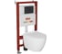Комплект Bauedge BAU 6 в 1: инсталляция BAU PRO, унитаз подвесной безободковый Bau Dream 49,5x36, сиденье дюропласт микролифт, клавиша BAU Stil, черная матовая Q111300-BL0001-Q00003 1