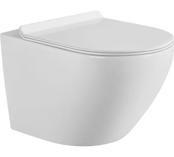 Комплект Bauedge BAU 6 в 1: инсталляция BAU PRO, унитаз подвесной безободковый Bau Dream 49,5x36, сиденье дюропласт микролифт, клавиша BAU Stil, хром Q111300-BL0001-Q00002