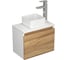 Комплект для ванной Bauedge 3 предмета (тумба Bau Dream Blackwood 50, раковина BAU Mini 24x24, смеситель для раковины высокий Hotel Still, нержавеющая сталь) BD1531 1
