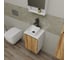 Комплект для ванной Bauedge 3 предмета (тумба Bau Dream Blackwood 40, раковина BAU Mini 24x24, смеситель для раковины высокий Hotel Black, черный) BD1518 2