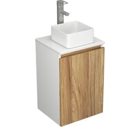 Комплект для ванной Bauedge 3 предмета (тумба Bau Dream Blackwood 40, раковина BAU Mini 24x24, смеситель для раковины Diadonna Dream, латунь, хром) BD1146