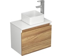Комплект для ванной Bauedge 3 предмета (тумба Bau Dream Blackwood 50, раковина BAU Mini 24x24, смеситель для раковины Diadonna Dream, латунь, хром) BD1256