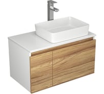 Комплект для ванной Bauedge 3 предмета (тумба Bau Dream Blackwood 80, раковина BAU Hotel 48x37, смеситель для раковины Potato Hotel, хром) BD0484