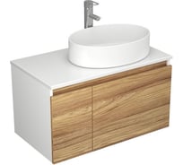 Комплект для ванной Bauedge 3 предмета (тумба Bau Dream Blackwood 80, раковина BAU Nimb 50x36, смеситель для раковины Diadonna Dream, латунь, хром) BD0503