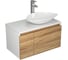 Комплект для ванной Bauedge 3 предмета (тумба Bau Dream Blackwood 80, раковина BAU Triangle 59x39, смеситель для раковины Potato Hotel, хром) BD0493 1