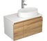Комплект для ванной Bauedge 3 предмета (тумба Bau Dream Blackwood 80, раковина BAU Nimb 50x36, смеситель для раковины высокий Hotel Still, нержавеющая сталь) BD1579 1