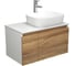 Комплект для ванной Bauedge 3 предмета (тумба Bau Dream Blackwood 80 + раковина BAU Stil 50x40, белая, смеситель высокий Hotel Still) BD1730 1