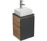 Комплект для ванной Bauedge 3 предмета (тумба под раковину Bau Blackwood 40, графит + раковина BAU 33x28, смеситель Hotel Still, нержавеющая сталь) BD2358 1