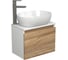 Комплект для ванной Bauedge 3 предмета (тумба подвесная Bau Blackwood 50 + раковина BAU 48x34, смеситель высокий Hotel Still, нерж. сталь) BD2468 1