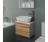 Комплект для ванной Bauedge 3 предмета (тумба подвесная Bau Blackwood 50 + раковина BAU 48x34, смеситель высокий Hotel Still, нерж. сталь) BD2468 7