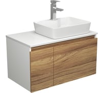 Комплект для ванной Bauedge 3 предмета (тумба Bau Dream Blackwood 80 + раковина BAU Cerama 48x37, с отверстием под смеситель, белая, смеситель Hotel Still) BD1892