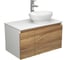 Комплект для ванной Bauedge 3 предмета (тумба Bau Dream Blackwood 80 + раковина овальная BAU Nimb 41x33, белая, смеситель высокий Hotel Still) BD1810 1