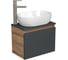 Комплект для ванной Bauedge 3 предмета (тумба подвесная Bau Blackwood 50 графит + раковина BAU 48x34, смеситель высокий Hotel Still, нерж. сталь) BD2632 1