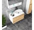 Комплект для ванной Bauedge 3 предмета (тумба Bau Dream Blackwood 60, раковина BAU Nimb 50x36, смеситель для раковины высокий Hotel Black, черный) BD1554 2