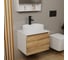 Комплект для ванной Bauedge 3 предмета (тумба подвесная Bau Blackwood 60 + раковина BAU 51x41, с отв. под см-ль, смеситель Hotel Black, черный) BD2514 7