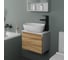 Комплект для ванной Bauedge 3 предмета (тумба подвесная Bau Blackwood 50 + раковина BAU 48x34, смеситель высокий Hotel Black, черный) BD2469 7
