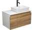 Комплект для ванной Bauedge 3 предмета (тумба Bau Dream Blackwood 80 + раковина BAU Cerama 48x37, с отверстием под смеситель, белая, смеситель Dream Black) BD1895 1