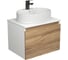 Комплект для ванной Bauedge 3 предмета (тумба подвесная Bau Blackwood 60 + раковина BAU 51x41, с отв. под см-ль, смеситель Cerama Black, черный) BD2526 1