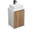 Комплект для ванной Bauedge 3 предмета (тумба под раковину Bau Blackwood 40 + раковина BAU 33x28, смеситель Cerama Black, черный) BD2392 1