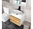Комплект для ванной Bauedge 4 предмета (тумба Bau Dream Blackwood 60, раковина BAU Nimb 50x36, смеситель для раковины высокий Hotel Black, черный, выпуск клик клак, черный) BD1558 7