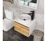 Комплект для ванной Bauedge 4 предмета (тумба Bau Dream Blackwood 80, раковина BAU Dream круглая D41, смеситель для раковины высокий Hotel Black, черный, выпуск клик клак, черный) BD1588 6