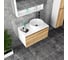 Комплект для ванной Bauedge 4 предмета (тумба Bau Dream Blackwood 60, раковина BAU ream круглая D41, смеситель для раковины высокий Hotel Black, черный, выпуск клик клак, черный) BD1564 6