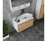 Комплект для ванной Bauedge 4 предмета (тумба Bau Dream Blackwood 80, раковина BAU Triangle 59x39, смеситель для раковины высокий Hotel Black, черный, выпуск клик клак, черный) BD1576 6