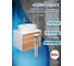 Комплект для ванной Bauedge 4 предмета (тумба подвесная Bau Blackwood 60 + раковина BAU 51x41, с отв. под см-ль, смеситель Dream, нерж. сталь, выпуск) BD2523 5