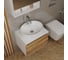 Комплект для ванной Bauedge 4 предмета (тумба подвесная Bau Blackwood 60 + раковина BAU 51x41, с отв. под см-ль, смеситель Dream, нерж. сталь, выпуск) BD2523 11
